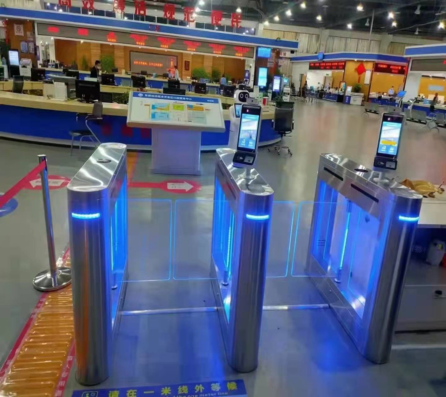 办公楼人脸翼闸工地小区翼闸健康码通道闸机景区健康码闸机