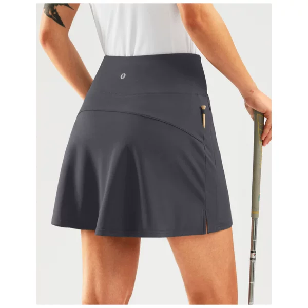 Cross-Border New Summer Women's Outdoor Golf Skirt Zipper Pocket Anti-Exposure High Waist Tennis Sports Skirt