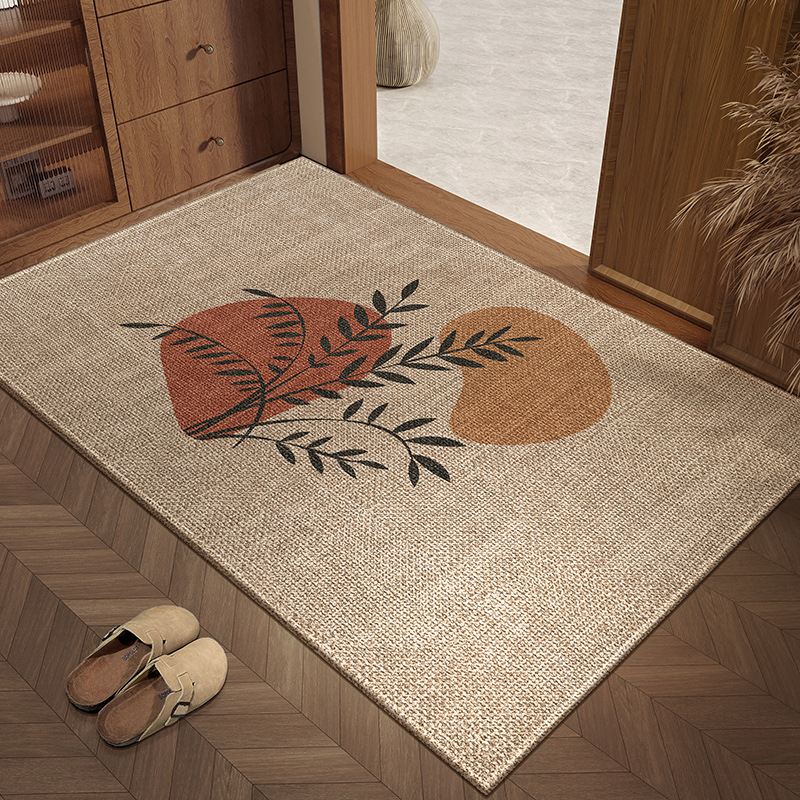 New Chinese Style Simple Sisal Carpet Entrance Door Entrance Floor Mat Large Size Cuttable Living Room Blanket Non-Slip Floor Mat