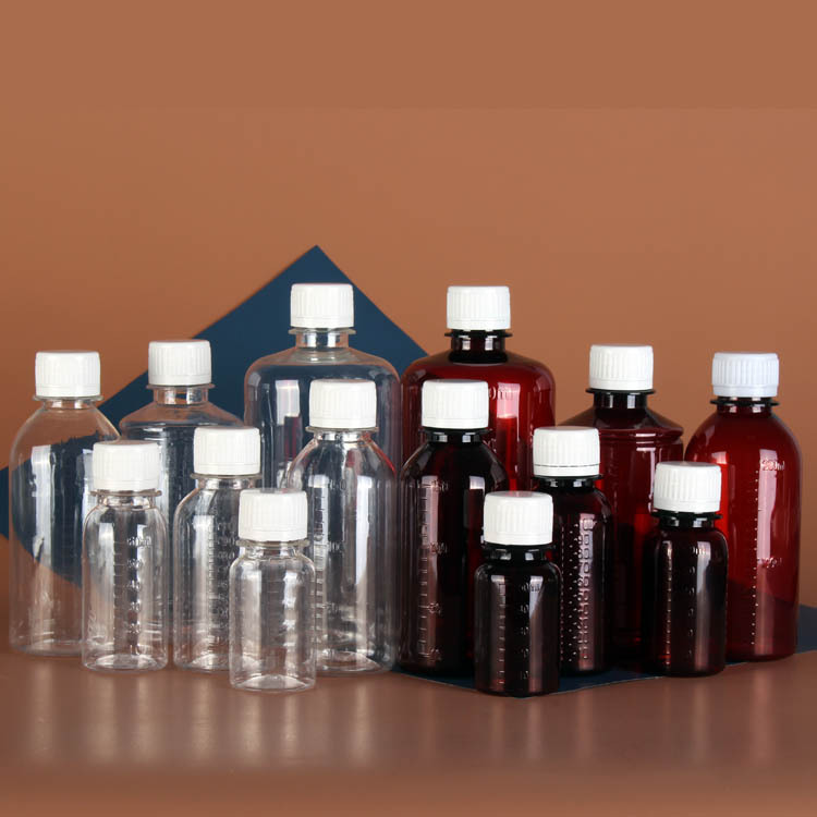 50 100 200 250 500ml milliliter transparent plastic bottle small…