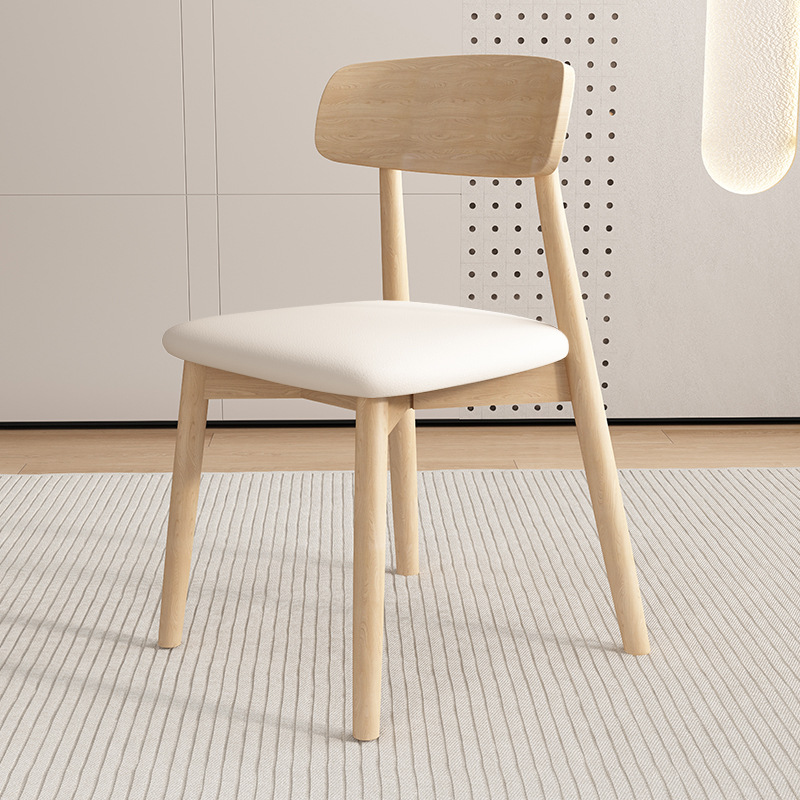 Silla de comedor de madera sólida, silla de comedor de madera nórdica, silla de comedor, silla de respaldo, silla de ganoderma lucidum