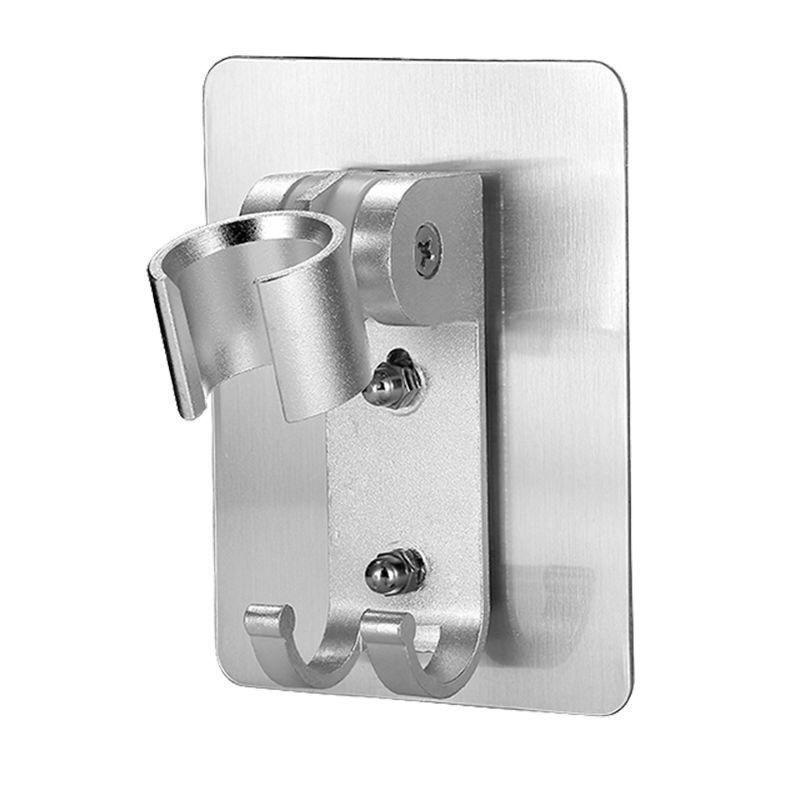 Multi-functional space aluminum showerhead stand without drilling, strong adhesive stand, adjustable nozzle, nail-free stand details Picture