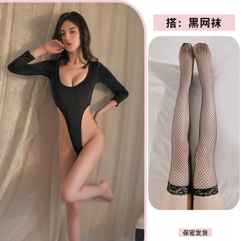 블랙 + 블랙 망사 스타킹
