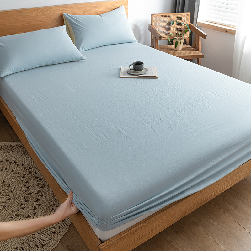 Funda de cama de algodón puro Funda de cama de algodón de una sola pieza Funda protectora de colchón Nuevo juego de sábanas de tres piezas 2025