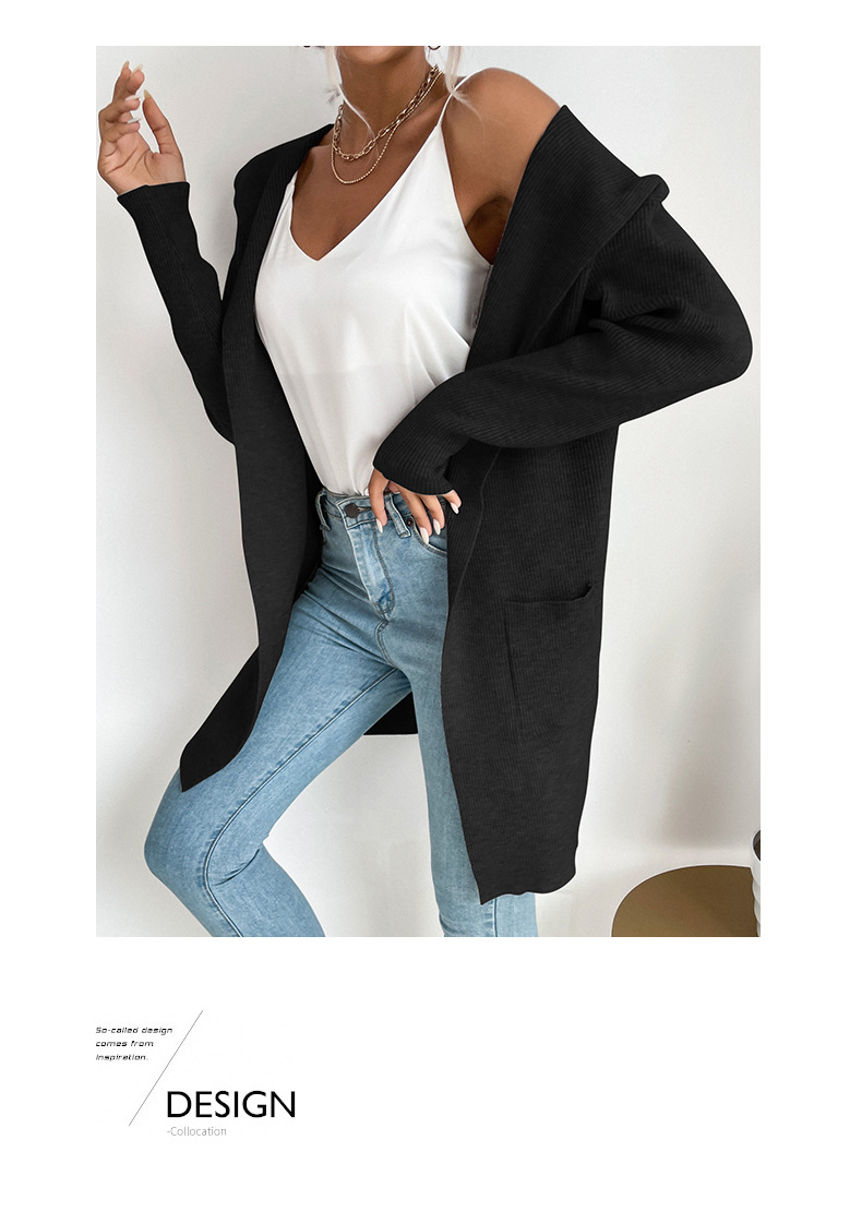 385g Weight Coat Outerwear Type Long Sleeve Sleeve Length Placket Placket Type Regular Sleeve Sleeve Type Long Top Length Coat Tops Type Daily Occasion Hooded Neckline Warm Function Loose Fit Type Solid Color Pattern Winter, Spring, Autumn Season Women'S Gender Polyester Fabric Patchwork Design Fashion Style Fashion Solid Color Polyester Hooded Long Sleeve Regular Sleeve Patchwork Coat 30