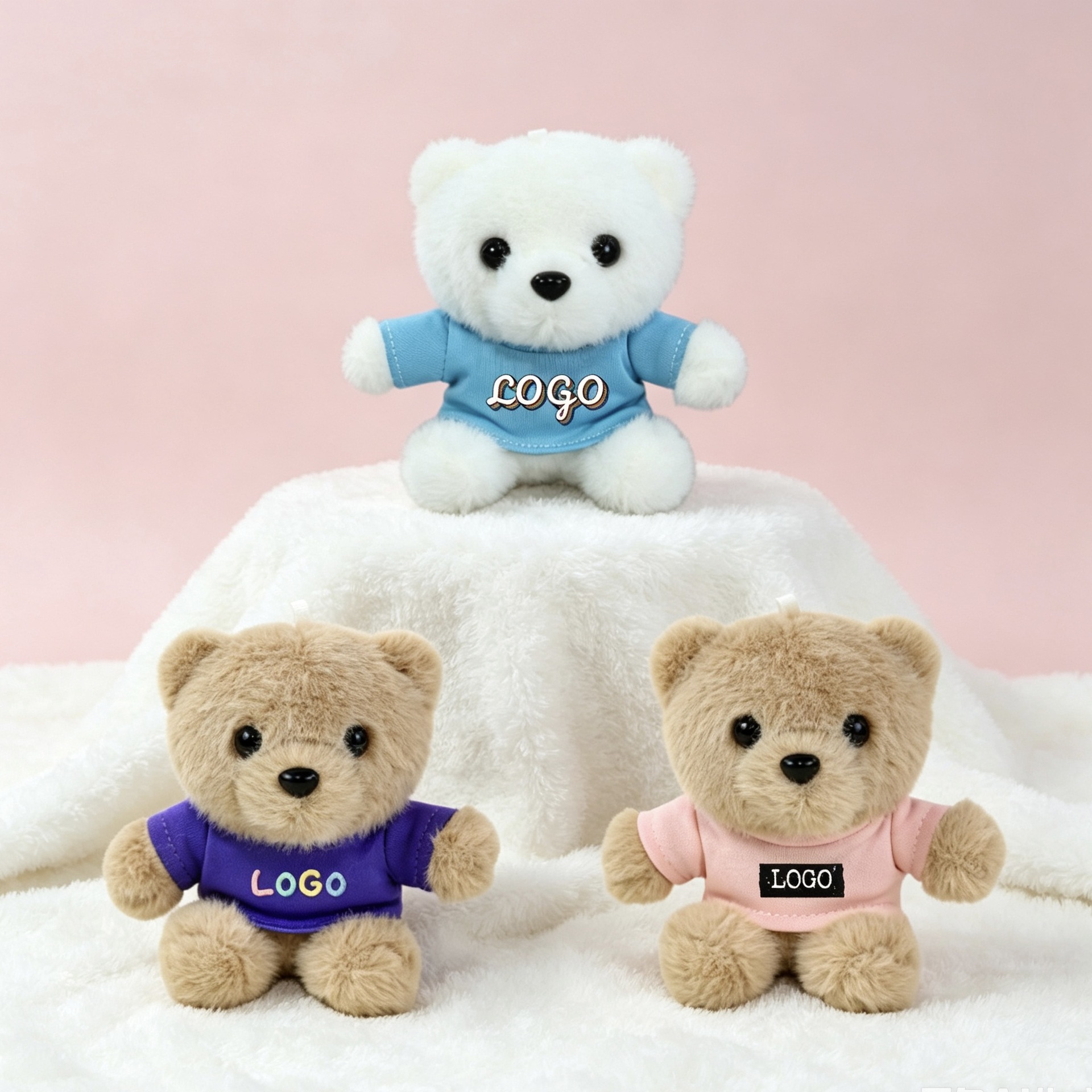 Vestido osos llaveros muñecas de peluche camisetas pantalones mochila colgante pequeño regalo colgante muñeca de peluche