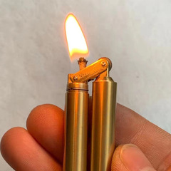Haunda kerosene lighter cylindrical shape can be put into a cigarette case for easy carrying nunchaku compact lighter wholesale