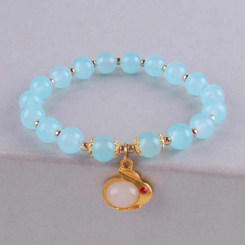 Sweet Rabbit Glass Beaded Inlay Artificial Gemstones Womenu0027S Bracelets 1 Piece