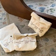 厂家定制棉布袋可爱小帆布化妆包迷你便携耳机首饰品大容量包装袋