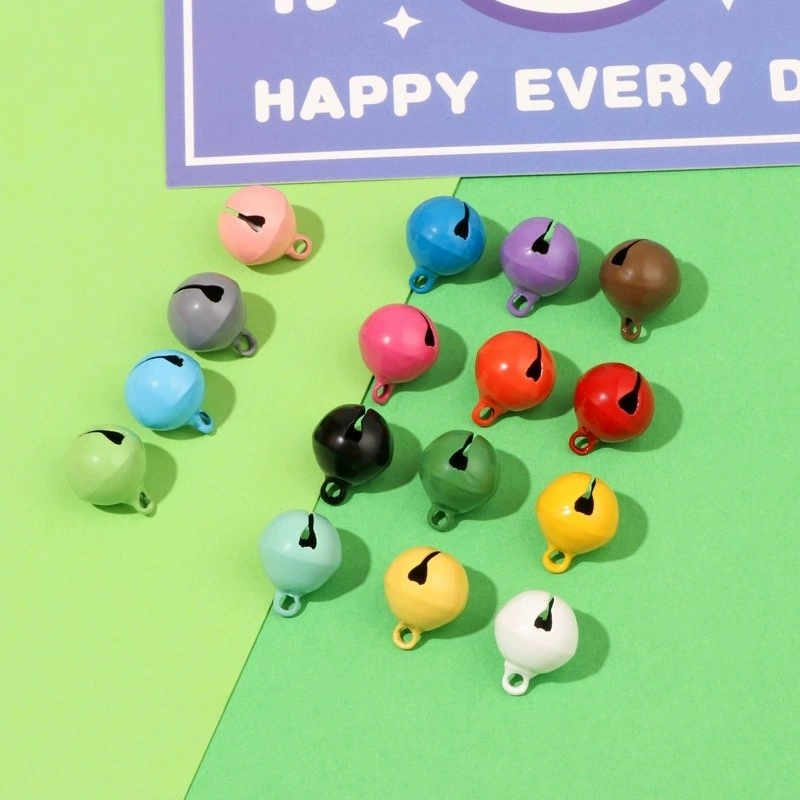 DIY цветной краской ручной работы маленький колокольчик аксессуар материал конфеты цвет браслет брелок подвеска 14MM