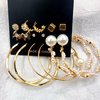 Retro earrings, set from pearl, Amazon, suitable for import, french style