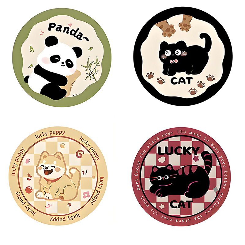 [4개 팩] 팬더 + 검은 고양이 + 시바견 + 샤오헤이