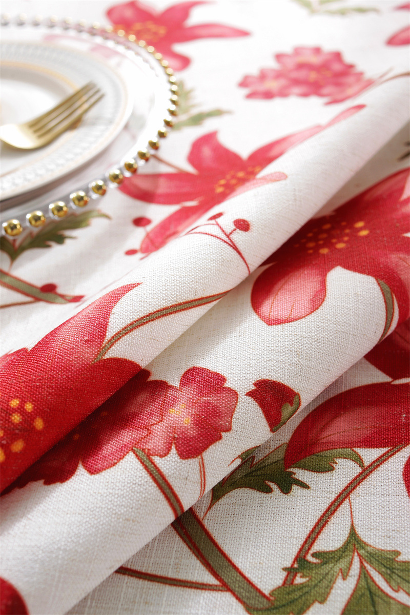 Rechteckige Couchtisch-Esstischdecke aus Polyester-Leinen im amerikanischen Retro-Stil mit Digitaldruck, erhältlich im Großhandel._voghion.com