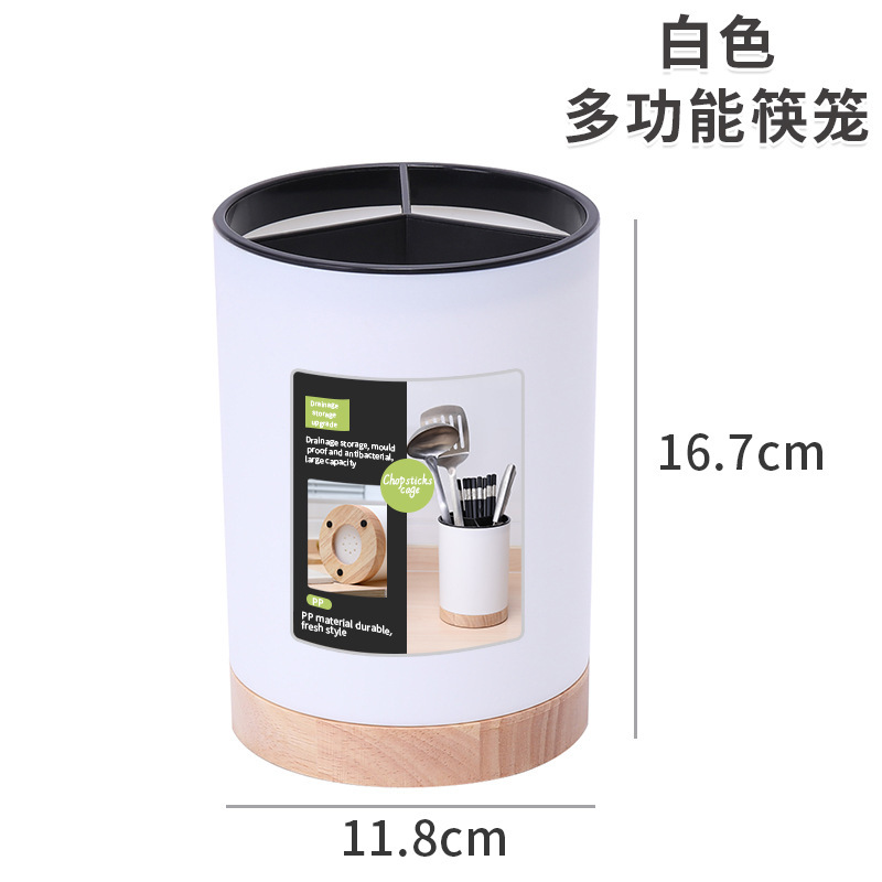 Organizador de cocina 3 en 1: palillos, cucharas y utensilios, extraíble y drenante