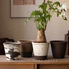 景徳鎮は寂しい風の陶磁器の小さい植木鉢の緑の植木鉢の鉢植えの花のテーブルの装飾の置物の高級感に出会ってモカに会います。