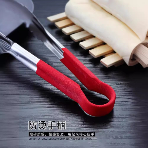 Stainless steel food clip kitchen food bread folder steak spicy hot…