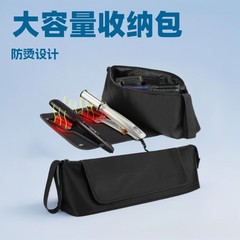 理髪ツールトラベルバッグ理髪ツールバッグ耐熱パッド付きハンギングハンドルヘアアイロンポータブル収納袋