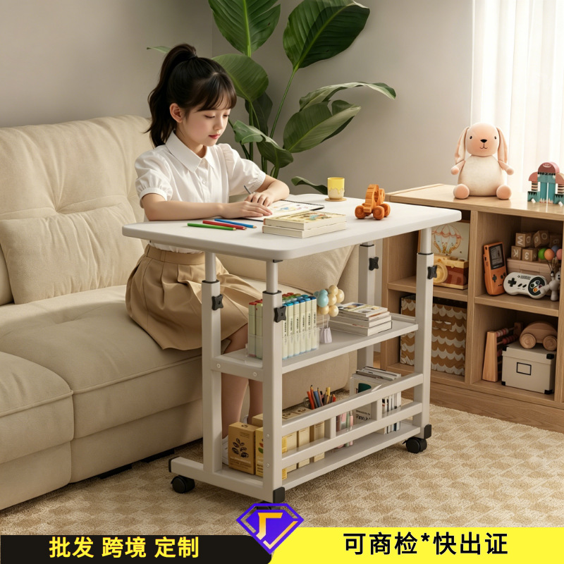Computer Desk, Movable Lifting Table, Simple Student Writing Desk for Bedroom, Home Bedroom Desk, Bedside Table