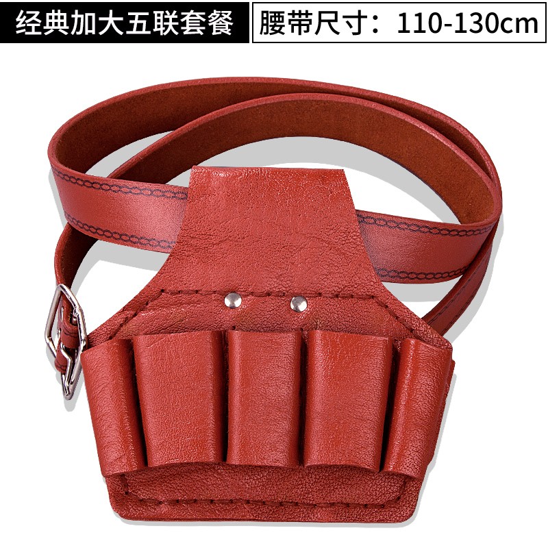 Paquete de herramientas de piel de vaca, cinturón de espesor, bolsa de trabajo especial para electricista, bolsa de hardware resistente al desgaste para sitio de construcción, bolsa de almacenamiento para hombres