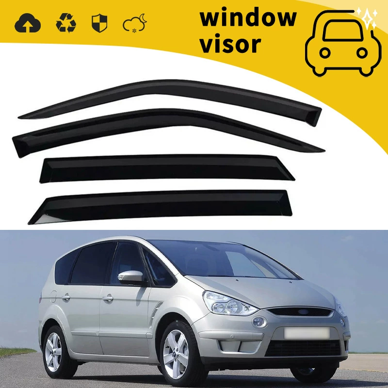 Подходит для Ford S-MAX 09-11, дождевик на дверь, дождевик на окно, накладка на дождевик, декоративный элемент.