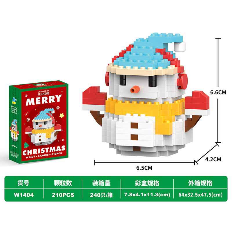 国境を越えた人気は積み木の小さな粒子と一緒に雪だるまを作ったクリスマスヘラジカのクリスマスプレゼント子供のおもちゃ卸売り|undefined