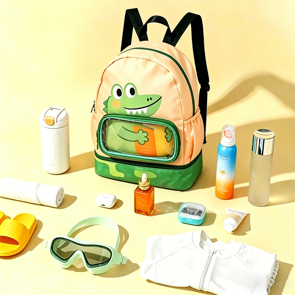 Seco y húmedo separación de niños mochila lindas mochila deportiva para niños y niñas mochila de viaje portátil impermeable para playa