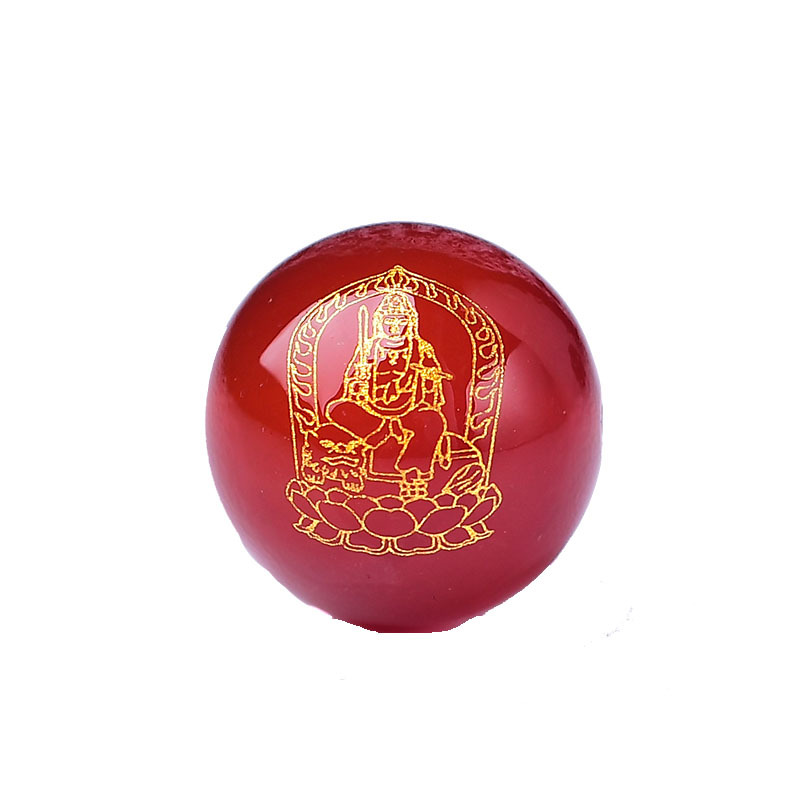 양면 빨간색과 검은 색 AGATE ZODIAC ZODIAC EIGHT PATRON DEITY SANZHU BENMINGFO 액세서리 XIANGYUN SANSKRIT