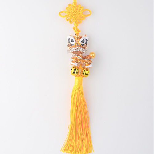 Car pendant lion awakening car interior accessories mascot lion dance pendant peace charm rearview mirror lanyard tassel little lion