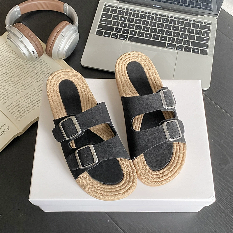 Пляжная обувь пряжка нескользкие летние сандалии круглой головы