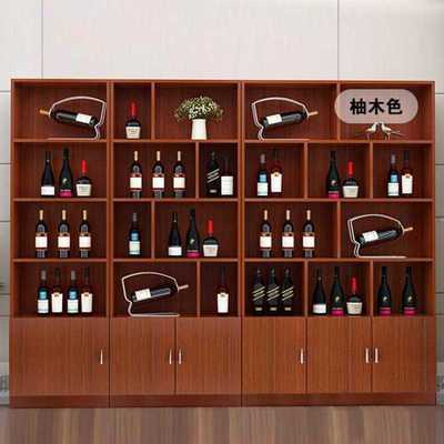 红酒柜货架白酒展示柜酒柜展示架酒架茶叶展示柜木酒柜货架置物架|ru