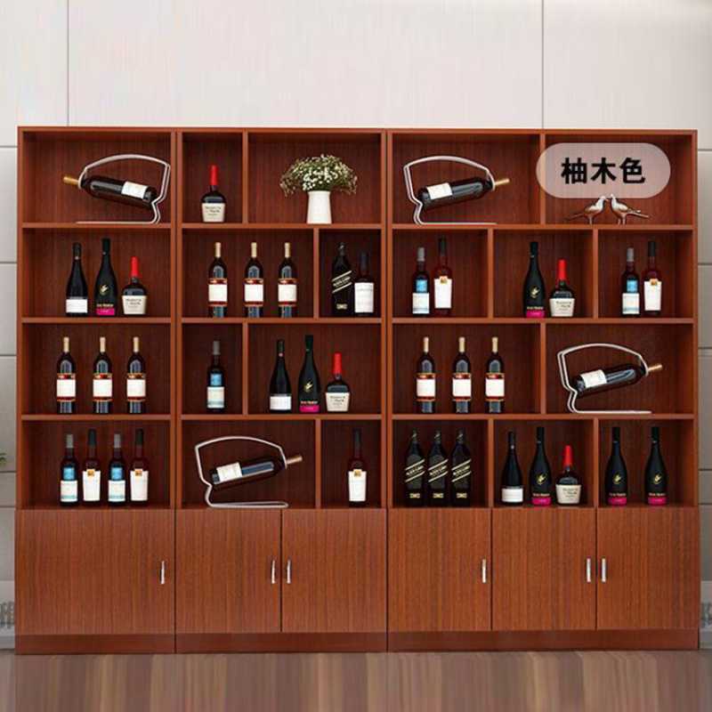 红酒柜货架白酒展示柜酒柜展示架酒架茶叶展示柜木酒柜货架置物架|ru