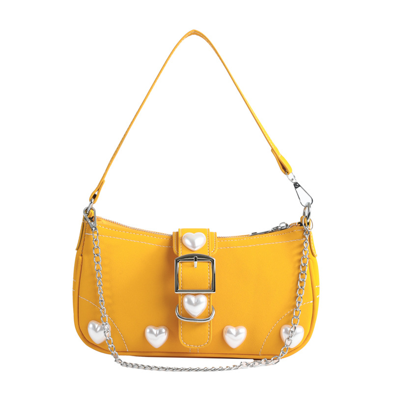 Retro Rose Red Baguette Love Mahjong Bag