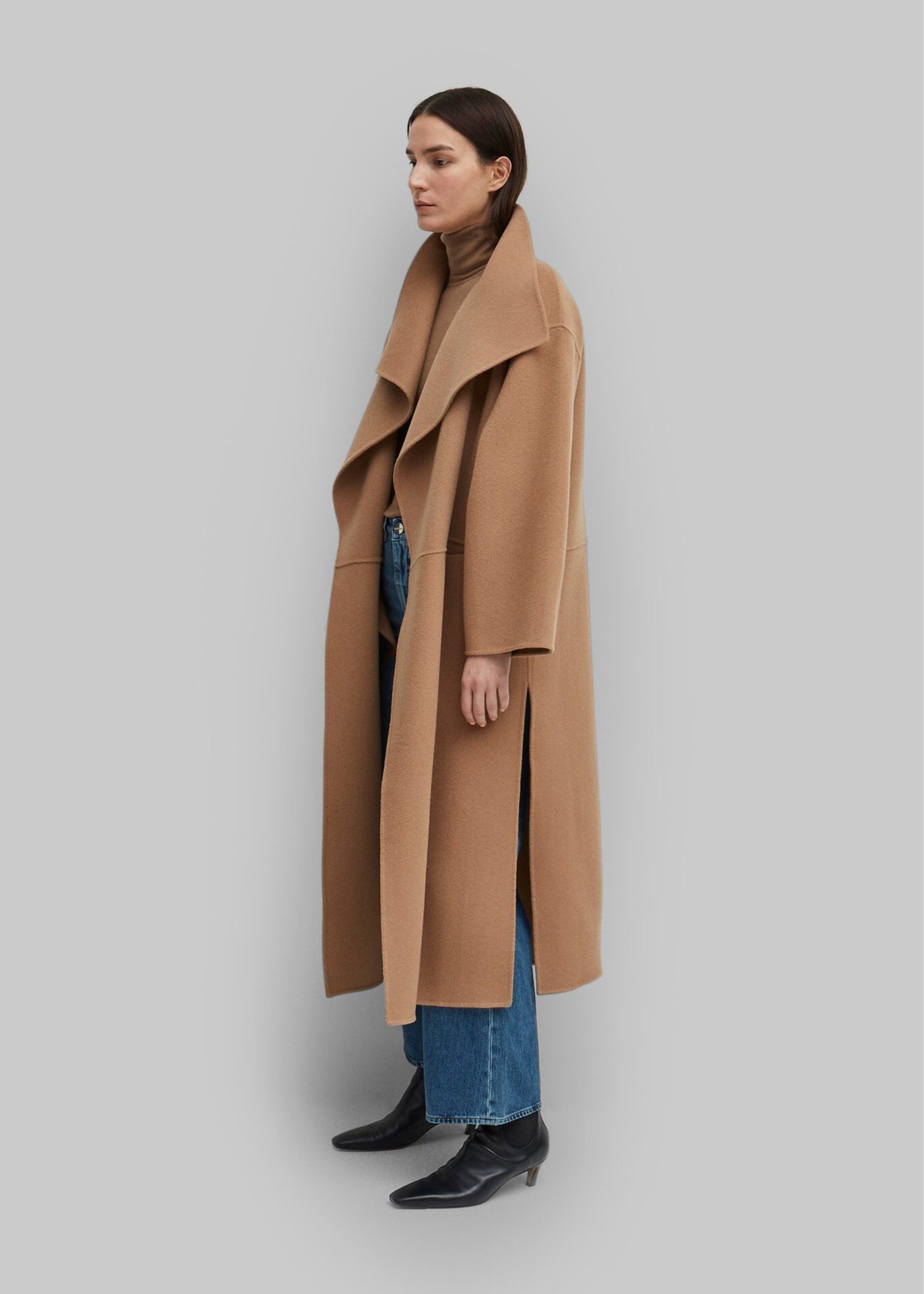 コート TOTEME Woman Coat Brown 234WRTWOU248FB0037 021 Toteme Women's Wool Loose Double-sided Tweed Coat | eBay