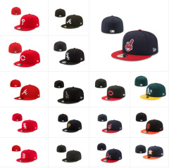 MLB棒球帽尺寸帽全封刺绣全封闭口2025防晒跨境遮男女百搭平沿帽