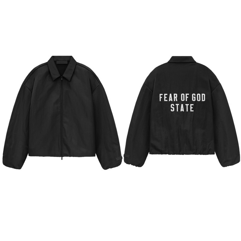 FOG FEAR OF GOD トレンディなベルベットのダブルレタープリントラウンドネックスウェットシャツカジュアルメンズとレディーススウェットシャツ|undefined