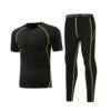 Black -green short sleeves+trousers