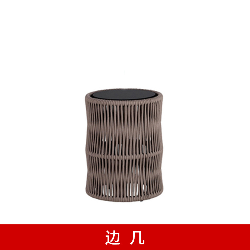 Ocio al aire libre sofá de ratán villa decoración suave al aire libre balcón al aire libre patio jardín Oliphen cuerda silla de ratán