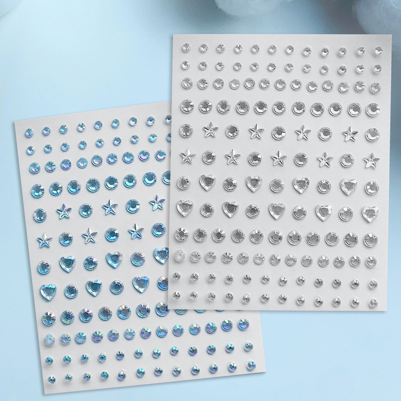 Cross-border Spot Kidsren's Diamond Face Jewelry Makeup Stickers Manicure Stickers Diamond Stage Makeup Face Decoration