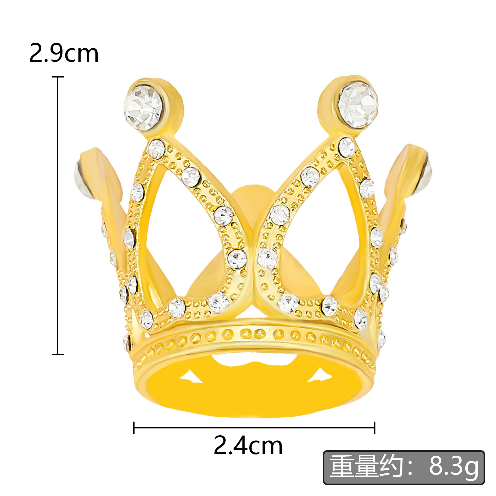 Corona de aleación con diamantes, mini corona para pastel de cumpleaños infantil, materiales de embalaje, decoración para pasteles, corona de novia mini