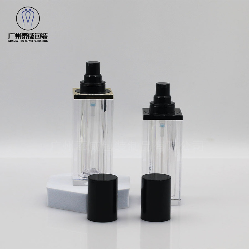 High-end 30ml essence acrylic liner replaceable transparent plastic lotion Foundation bottle cosmetic sub-bottle