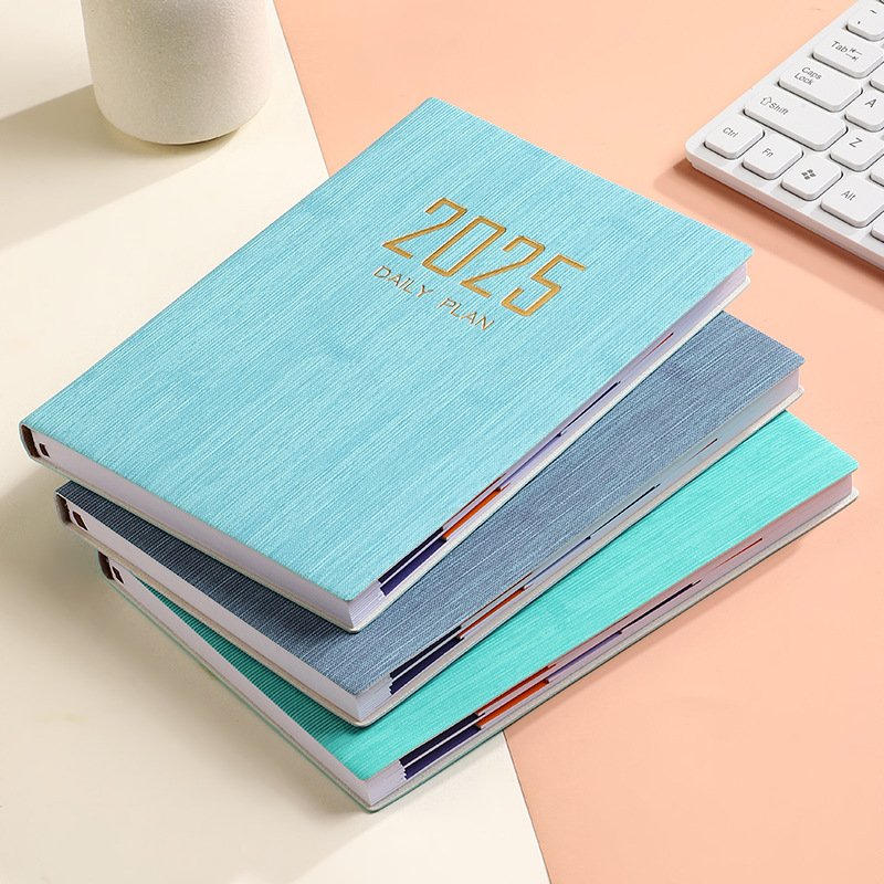 Transfronterizo 2024 inglés a5 calendario 2025 imitación cuero mes índice plan cuaderno calendario de comercio exterior