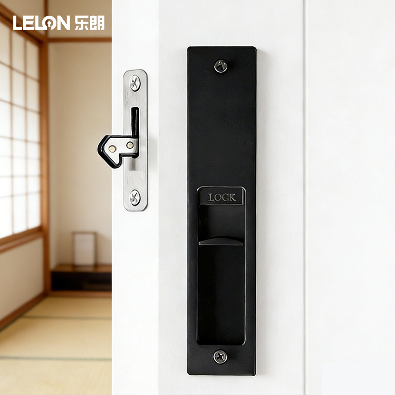 Personalizada aleación de zinc cuadrada cerradura de puerta de madera japonesa indicación roja y verde cerradura de gancho de puerta deslizante del baño