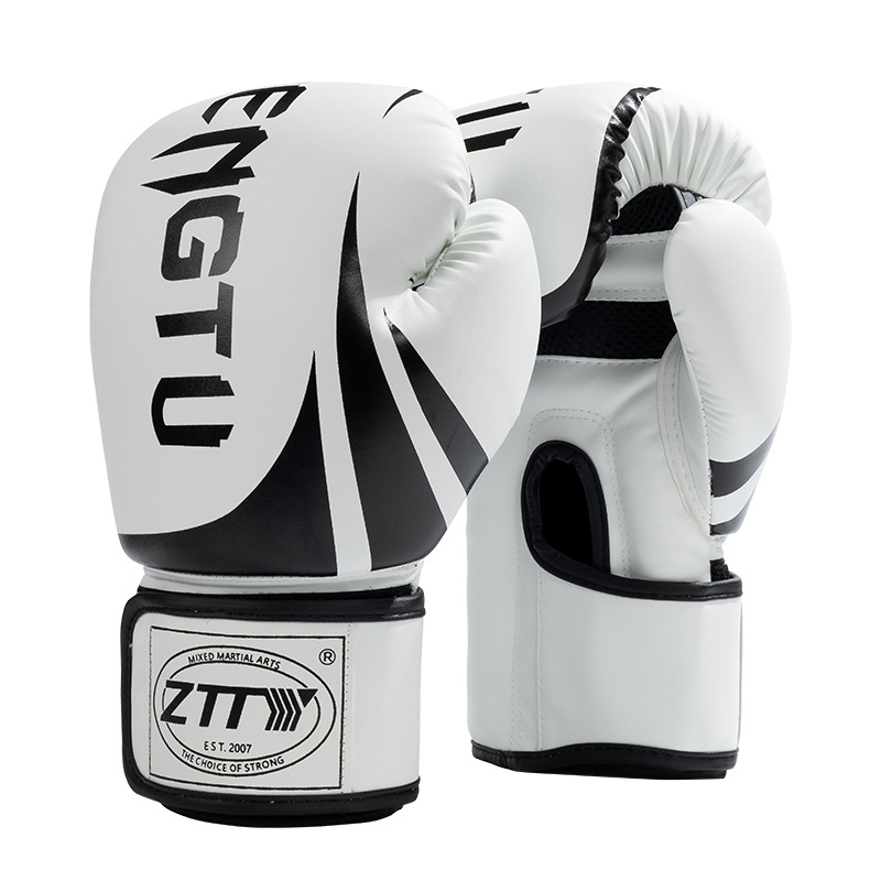 Guantes de boxeo ZTTY al por mayor para adultos, equipo de protección, guantes de boxeo de PU antidesgarro transfronterizos, forro de plástico de goma, guantes de boxeo para niños