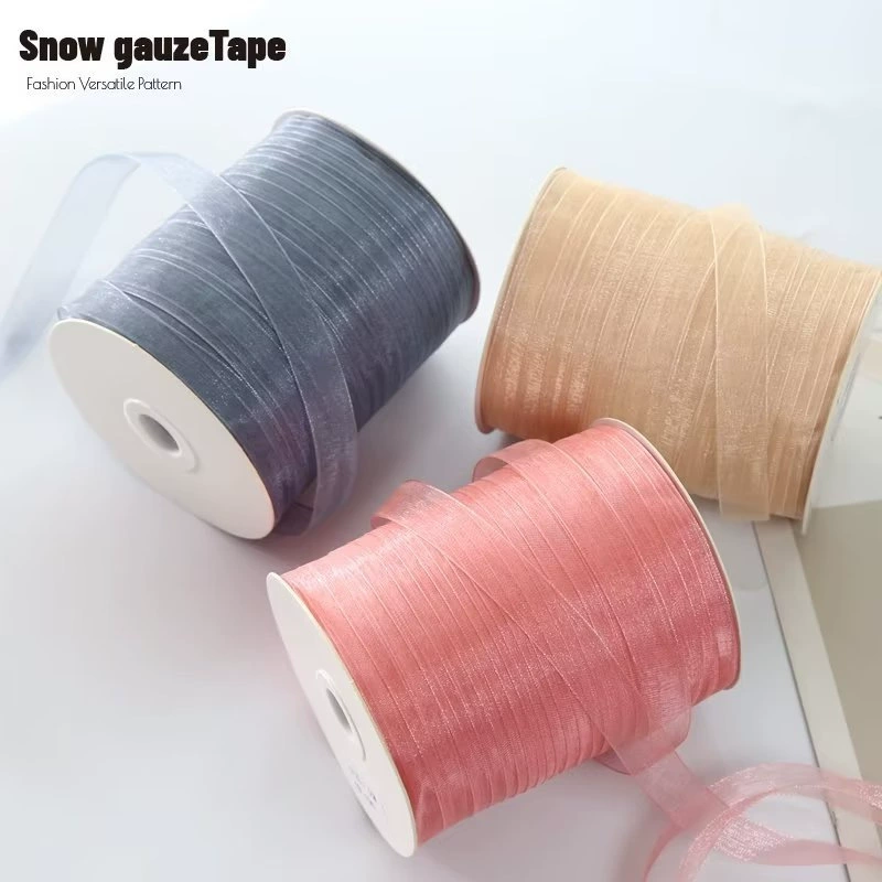 1.5cmDIY крючок шапка лента прозрачный декоративный бант снежная лента плетеная шапка для аксессуаров для волос большой рулон ленты