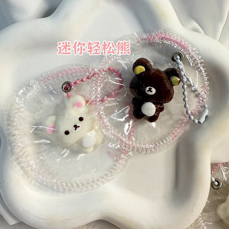卡通小鼻噶三小只三连组包挂捏捏乐玩具卡通轻松熊奶油泥硅胶捏捏|undefined