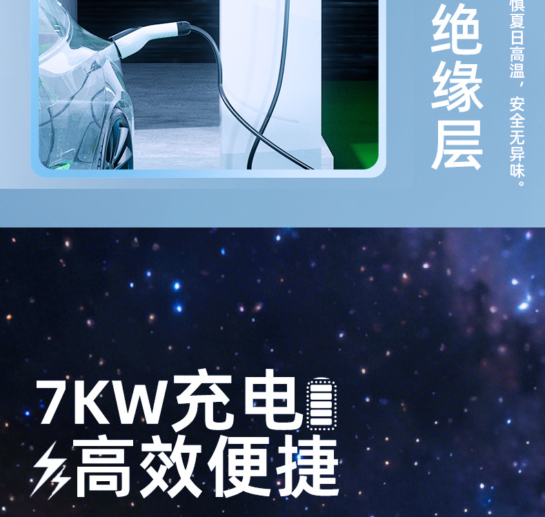 Suitable for New Energy Electric Vehicle Charging Pile Household 7Kw Universal 32A Byd Tesla Changan Geely