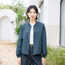 YUN韫无领长袖短外套2025年秋季新款通勤百搭设计感小个子上衣女