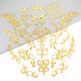 金银花纹刺绣布贴古装祥云戏曲多款式绣片装饰补丁贴DIY辅料烫花