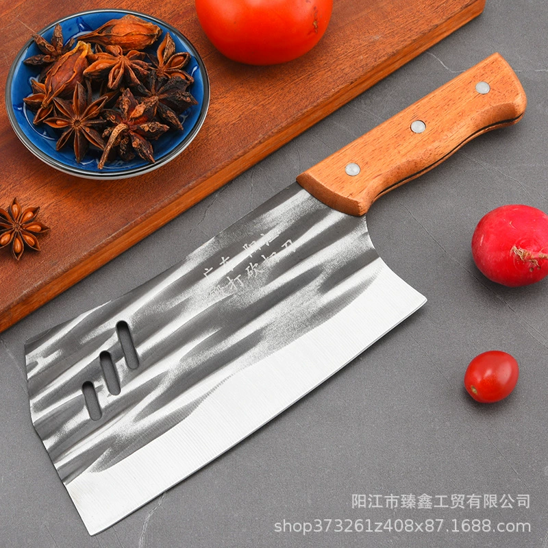 Кованый кухонный нож Янцзян, уличный/бытовой кухонный нож для рубки и нарезки, универсальный острый разделочный нож