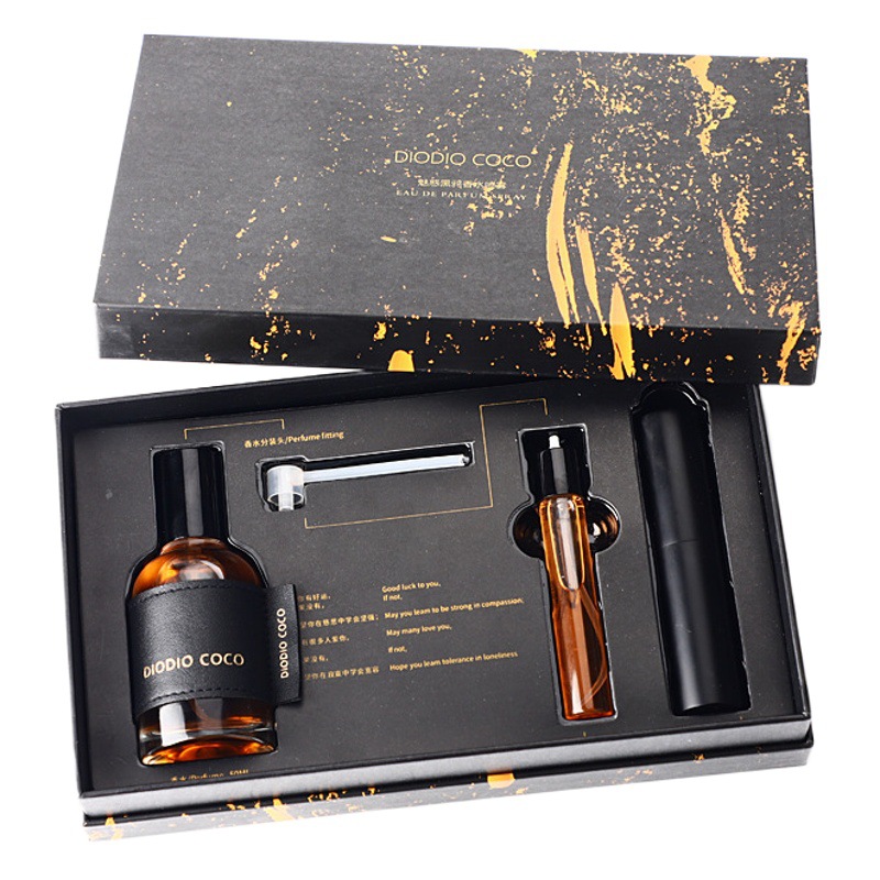 Set de perfumes populares transfronterizos para mujer, fragancia ligera de larga duración, fresca y asequible, colonia para hombre, caja de regalo al por mayor para Oriente Medio y Vietnam